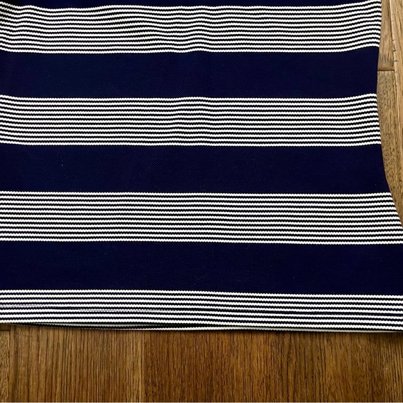 BISHOP & YOUNG Navy Striped One Shoulder Bow Top Size Small - Picture 6 of 12